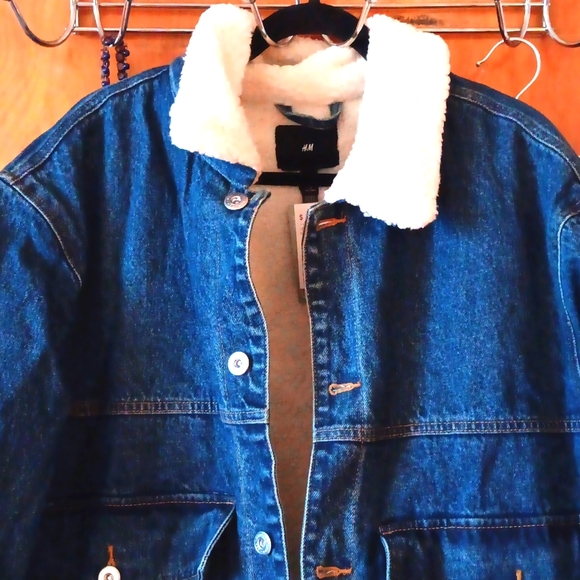 MENS HEAVY DEMIN FLEECE JACKET - Picture 4 of 7